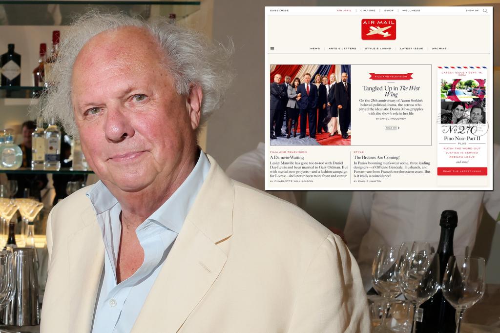 The former Vanity Fair editor of Graydon Carter's popular news site Air Mail is reportedly up for sale